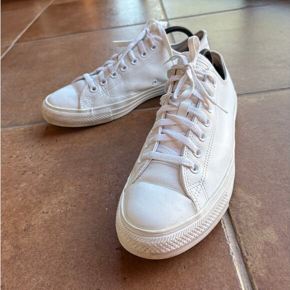 Converse White Leather All Stars Low Ox Unisex size 10M 12W Clean Classic main image 14